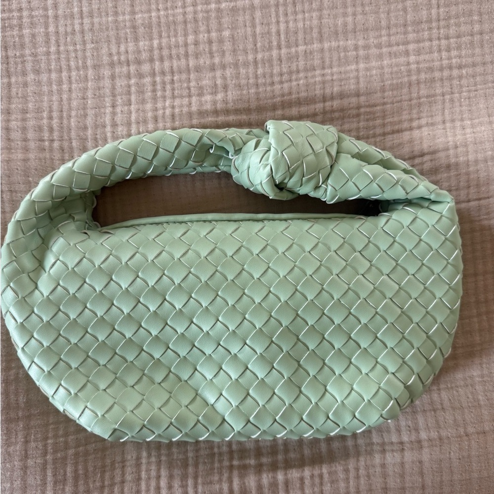 Bottega Veneta Lookalike Small Mint Green Woven Women's Bag
